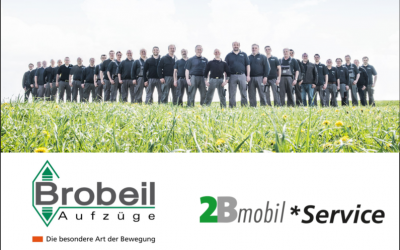 Brobeil Aufzüge bewegt – sicher, zuverlässig und bequem mit 2Bmobil*Service